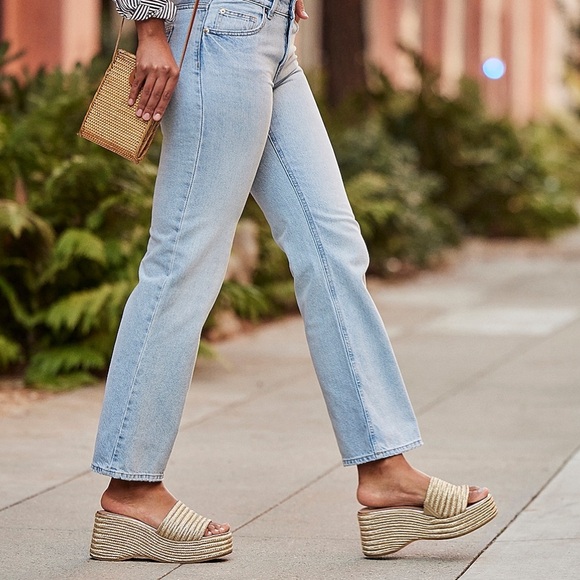 Steve Madden Realize Espadrille Platform Sandals Metallic Gold - Picture 8 of 8